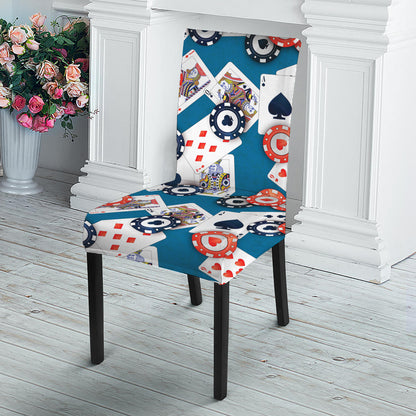 Casino Poker Pattern Print Dining Chair Slipcover