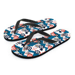 Casino Poker Pattern Print Flip Flops