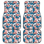 Casino Poker Pattern Print Front and Back Car Floor Mats