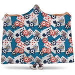 Casino Poker Pattern Print Hooded Blanket