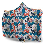 Casino Poker Pattern Print Hooded Blanket