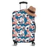 Casino Poker Pattern Print Luggage Cover