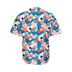 Casino Poker Pattern Print Men's Baseball Jersey