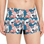 Casino Poker Pattern Print Men's Boxer Briefs