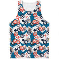 Casino Poker Pattern Print Men's Tank Top