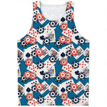 Casino Poker Pattern Print Men's Tank Top