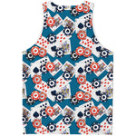 Casino Poker Pattern Print Men's Tank Top