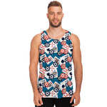 Casino Poker Pattern Print Men's Tank Top