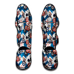 Casino Poker Pattern Print Muay Thai Shin Guard