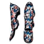 Casino Poker Pattern Print Muay Thai Shin Guard