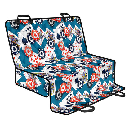 Casino Poker Pattern Print Pet Car Back Seat Cover