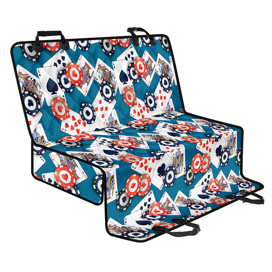Casino Poker Pattern Print Pet Car Back Seat Cover