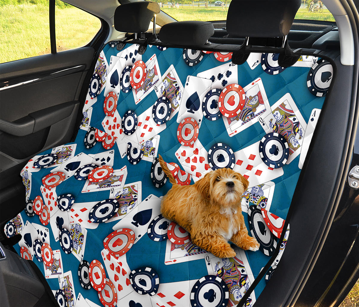 Casino Poker Pattern Print Pet Car Back Seat Cover