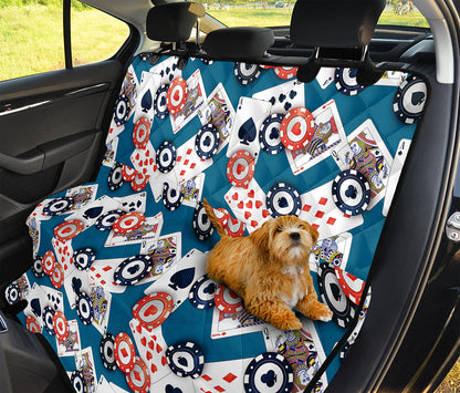 Casino Poker Pattern Print Pet Car Back Seat Cover