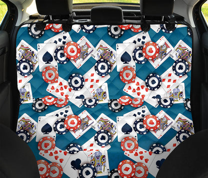 Casino Poker Pattern Print Pet Car Back Seat Cover