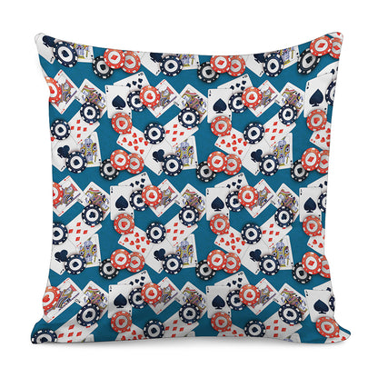Casino Poker Pattern Print Pillow Cover