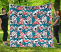 Casino Poker Pattern Print Quilt