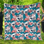 Casino Poker Pattern Print Quilt
