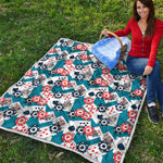 Casino Poker Pattern Print Quilt