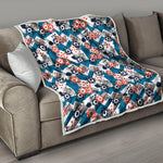 Casino Poker Pattern Print Quilt