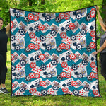 Casino Poker Pattern Print Quilt