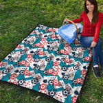 Casino Poker Pattern Print Quilt