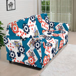 Casino Poker Pattern Print Sofa Cover