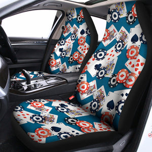 Casino Poker Pattern Print Universal Fit Car Seat Covers