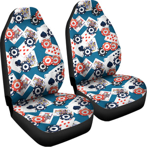 Casino Poker Pattern Print Universal Fit Car Seat Covers