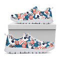 Casino Poker Pattern Print White Running Shoes