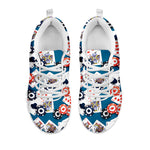 Casino Poker Pattern Print White Sneakers