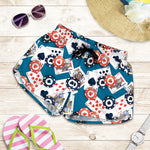 Casino Poker Pattern Print Women's Shorts