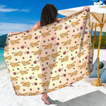 Cat And Yarn Ball Pattern Print Beach Sarong Wrap
