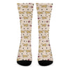 Cat And Yarn Ball Pattern Print Crew Socks