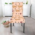 Cat And Yarn Ball Pattern Print Dining Chair Slipcover