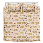 Cat And Yarn Ball Pattern Print Duvet Cover Bedding Set