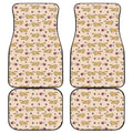 Cat And Yarn Ball Pattern Print Front and Back Car Floor Mats
