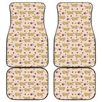 Cat And Yarn Ball Pattern Print Front and Back Car Floor Mats