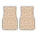 Cat And Yarn Ball Pattern Print Front Car Floor Mats