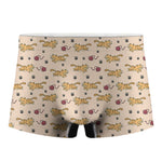 Cat And Yarn Ball Pattern Print Men's Boxer Briefs