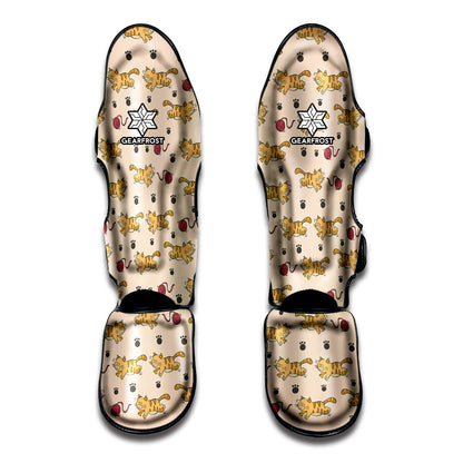 Cat And Yarn Ball Pattern Print Muay Thai Shin Guard