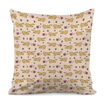 Cat And Yarn Ball Pattern Print Pillow Cover