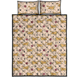 Cat And Yarn Ball Pattern Print Quilt Bed Set