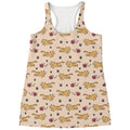 Cat And Yarn Ball Pattern Print Women's Racerback Tank Top