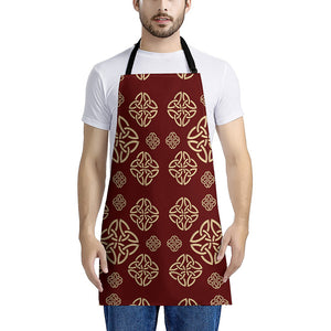 Celtic Knot Symbol Pattern Print Apron