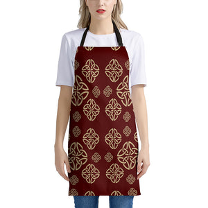 Celtic Knot Symbol Pattern Print Apron