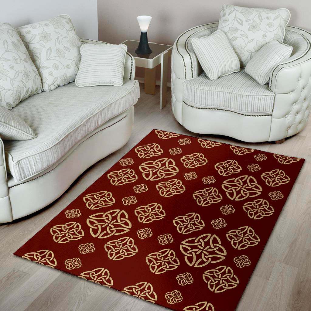 Celtic Knot Symbol Pattern Print Area Rug