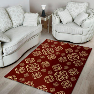 Celtic Knot Symbol Pattern Print Area Rug