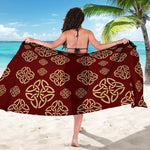 Celtic Knot Symbol Pattern Print Beach Sarong Wrap