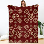 Celtic Knot Symbol Pattern Print Blanket